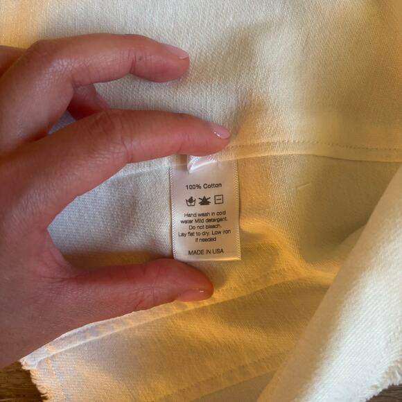 Are you am I Kolten skirt white denim with buckle size 4 - Picture 6 of 7